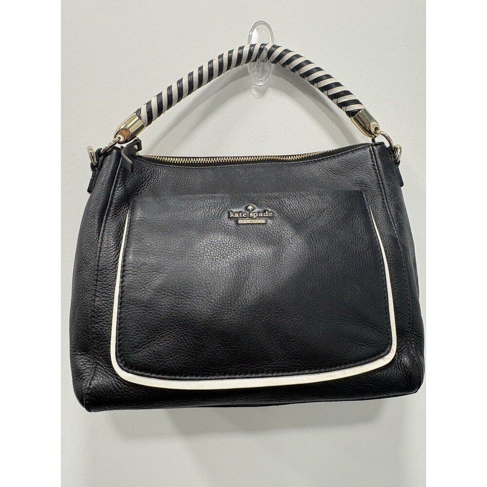 Kate Spade Black Leather Woods Drive Harris Shoulder Bag / No Crossbody Strap